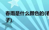 春雨是什么颜色的(春雨是什么颜色的仿写句子)