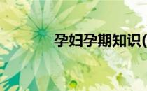 孕妇孕期知识(孕期相关知识)