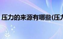 压力的来源有哪些(压力的来源有哪些智慧树)
