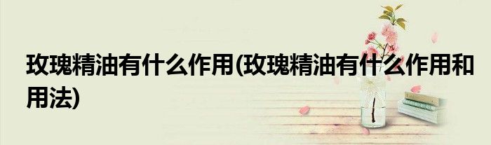 玫瑰精油有什么作用(玫瑰精油有什么作用和用法)
