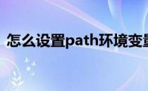 怎么设置path环境变量(怎么配置path变量)