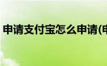 申请支付宝怎么申请(申请支付宝怎么申请号)