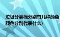 垃圾分类桶分别有几种颜色 分别表示什么意思(垃圾分类桶颜色分别代表什么)