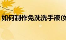 如何制作免洗洗手液(如何制作免洗洗手液瓶)