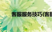 客服服务技巧(客服服务技巧的语言)