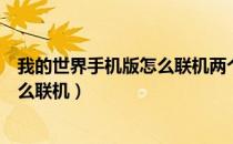 我的世界手机版怎么联机两个人一起玩（我的世界手机版怎么联机）