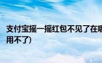 支付宝摇一摇红包不见了在哪里打开(支付宝摇一摇红包怎么用不了)