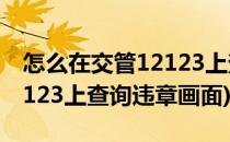 怎么在交管12123上查询违章(怎么在交管12123上查询违章画面)