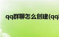 qq群聊怎么创建(qq群聊怎么创建文件夹)