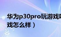 华为p30pro玩游戏咋样（华为p30pro打游戏怎么样）