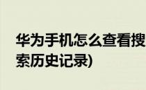 华为手机怎么查看搜索(华为手机怎么查看搜索历史记录)