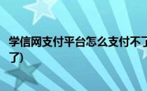 学信网支付平台怎么支付不了(学信网支付平台怎么支付不了了)