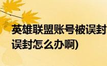 英雄联盟账号被误封怎么办(英雄联盟账号被误封怎么办啊)