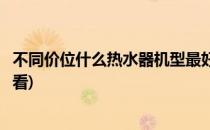 不同价位什么热水器机型最好(不同价位什么热水器机型最好看)