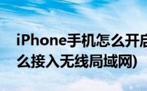 iPhone手机怎么开启无线局域网(iphone怎么接入无线局域网)
