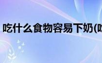 吃什么食物容易下奶(吃什么食物容易下奶快)