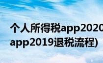 个人所得税app2020年怎么退税(个人所得税app2019退税流程)