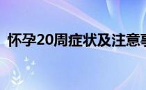 怀孕20周症状及注意事项(怀孕20周的症状)