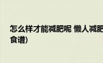 怎么样才能减肥呢 懒人减肥(怎么样才能减肥呢? 懒人减肥食谱)