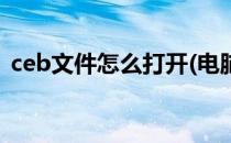 ceb文件怎么打开(电脑上ceb文件怎么打开)