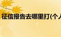 征信报告去哪里打(个人征信去哪里查询打印)