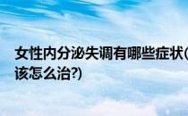 女性内分泌失调有哪些症状(女性内分泌失调有哪些症状?应该怎么治?)