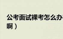 公考面试裸考怎么办?（公务员面试裸考尴尬啊）