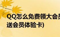QQ怎么免费领大会员体验卡(qq会员怎么赠送会员体验卡)