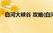 白河大峡谷 攻略(白河大峡谷 攻略一日游)