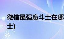 微信最强魔斗士在哪里玩(微信游戏最强魔斗士)