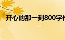 开心的那一刻800字作文（开心的那一刻）