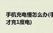 手机充电慢怎么办(手机充电慢怎么办十分钟才充1度电)