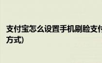 支付宝怎么设置手机刷脸支付(支付宝怎么设置手机刷脸支付方式)