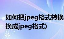 如何把jpeg格式转换成jpg格式(怎样将jpg转换成jpeg格式)