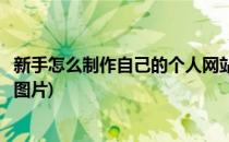 新手怎么制作自己的个人网站(新手怎么制作自己的个人网站图片)