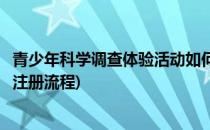 青少年科学调查体验活动如何注册(青少年科学调查体验活动注册流程)