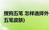 搜狗五笔 怎样选择外观皮肤类型(搜狗输入法 五笔皮肤)