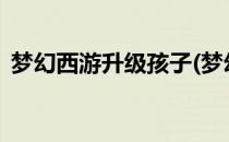 梦幻西游升级孩子(梦幻西游孩子怎么升级?)