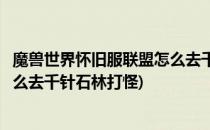 魔兽世界怀旧服联盟怎么去千针石林(魔兽世界怀旧服联盟怎么去千针石林打怪)