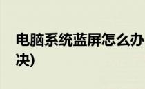 电脑系统蓝屏怎么办(电脑系统蓝屏怎么办解决)