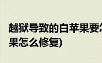 越狱导致的白苹果要怎么办(iphone越狱白苹果怎么修复)