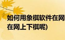 如何用象棋软件在网上下棋(如何用象棋软件在网上下棋呢)
