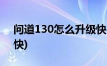 问道130怎么升级快(问道130以后怎么升级快)