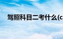 驾照科目二考什么(c1驾照科目二考什么)