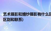 艺术摄影和婚纱摄影有什么区别(艺术摄影和婚纱摄影有什么区别和联系)