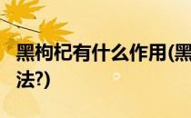 黑枸杞有什么作用(黑枸杞有什么作用?怎么吃法?)