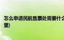怎么申请民航售票处需要什么条件手续如何(民航售票处在哪里)