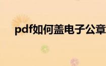 pdf如何盖电子公章(PDF如何盖电子章)