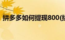 拼多多如何提现800(拼多多如何提现800块)