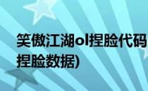 笑傲江湖ol捏脸代码怎么用(笑傲江湖女角色捏脸数据)